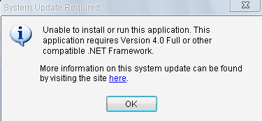 Nedostaje NET Framework 4.0